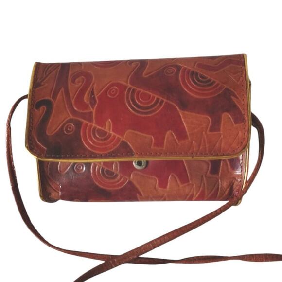 All Leather Leather Elephant Shoulder Bag Cognac OS - Picture 1 of 3